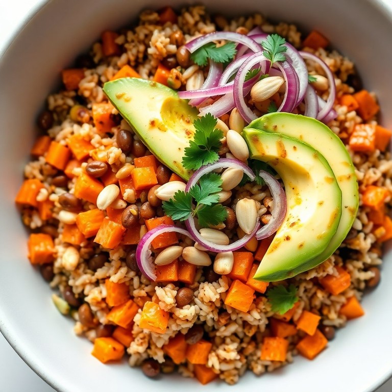 Bowl de Riz Complet aux Lentilles et Pignons de Pin