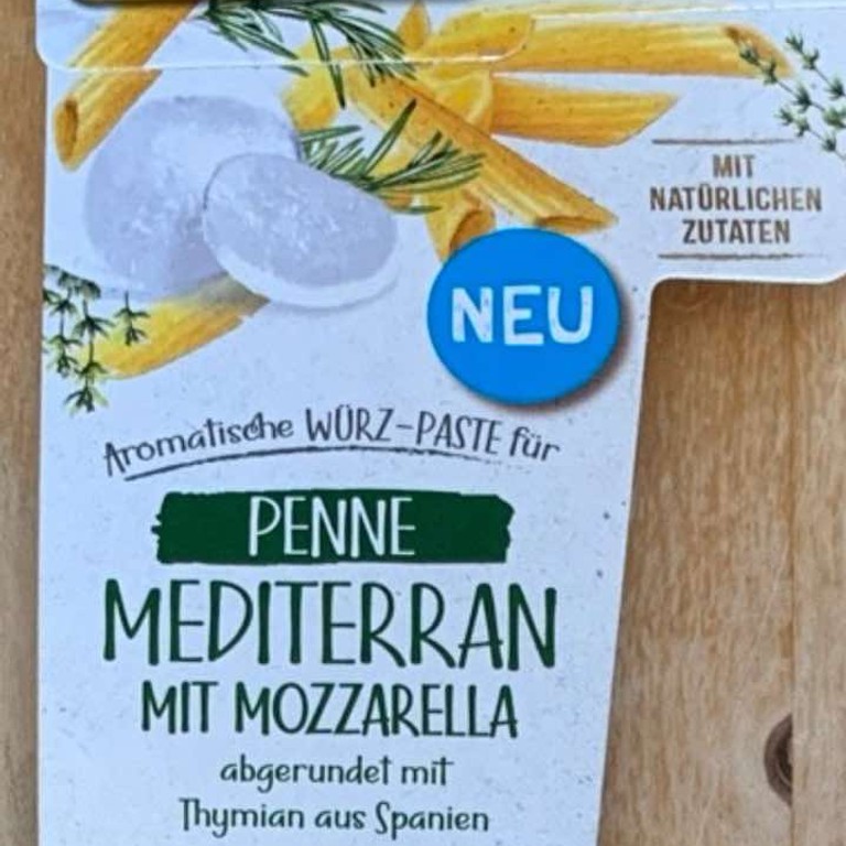 PENNE MEDITERRAN MIT MOZZARELLA abgerundet mit Thymian aus Spanien (Maggi)