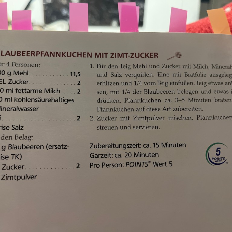 Blaubeerpfannkuchen mit Zimt-Zucker