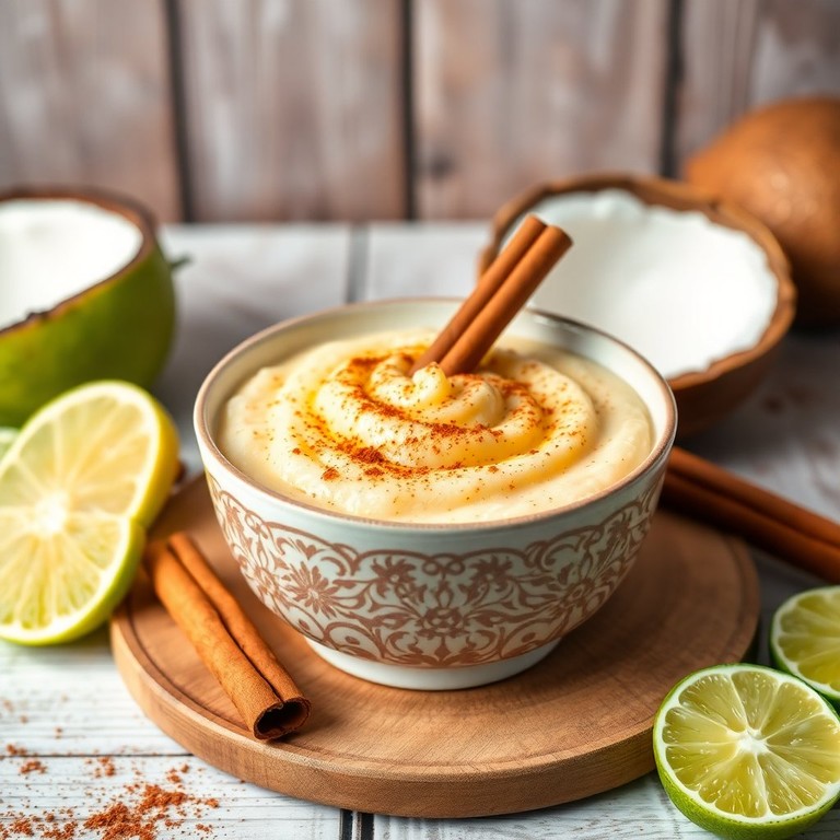 Arroz Doce Cremoso com Canela e Leite de Coco