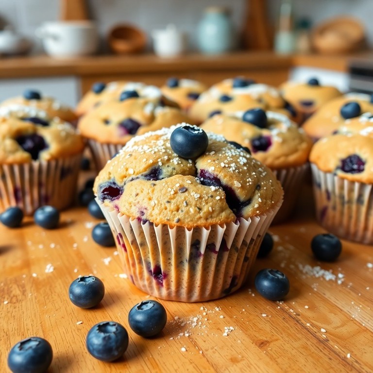 Muffins Moelleux aux Myrtilles et Graines de Chia