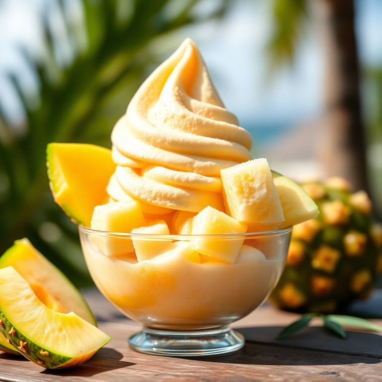 Helado Tropical de Melón y Piña