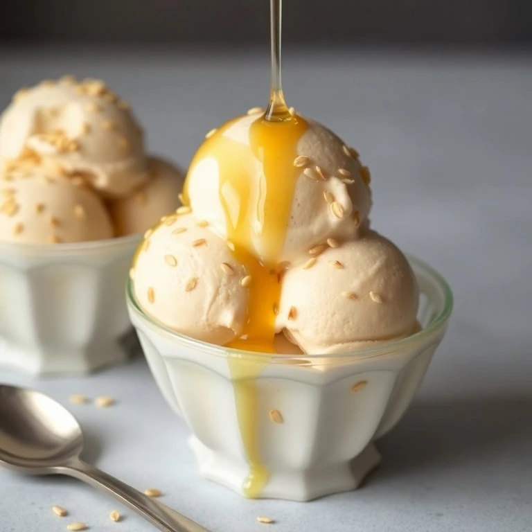Helado de Ajonjolí con Toque de Miel