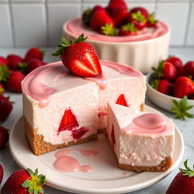 Cheesecake Helado de Fresa