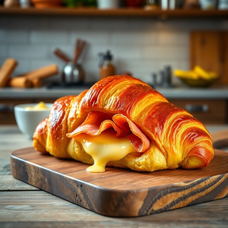 Knapperig Ham-Kaas Croissant