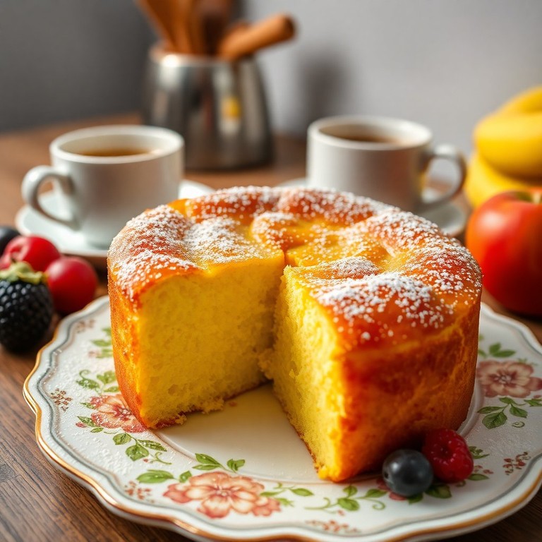 Bolinho de Ovos Doce com Toque de Baunilha
