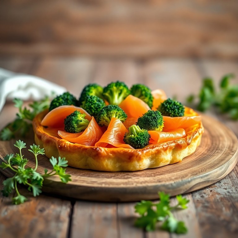 Tarte Feuilletée au Saumon Fumé et Brocolis