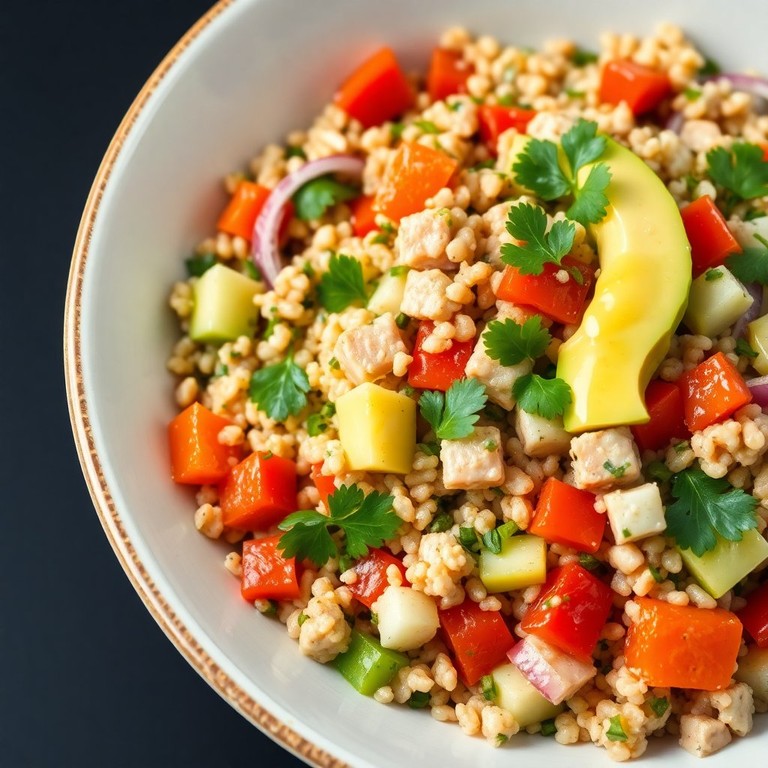 Tonijn en Koriander Quinoasalade met Mediterraan Tintje