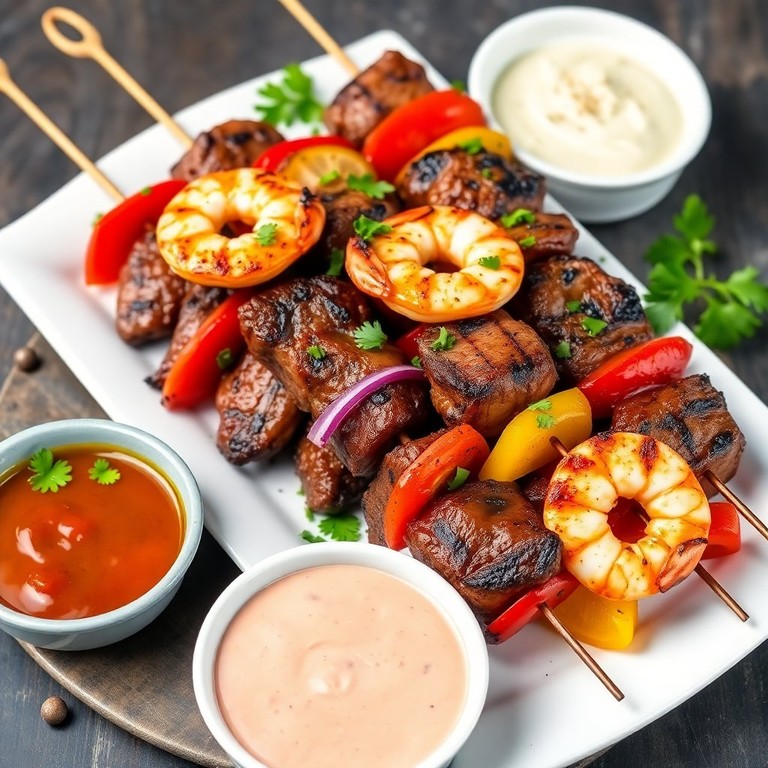 Cajun-Style Steak and Shrimp Skewers