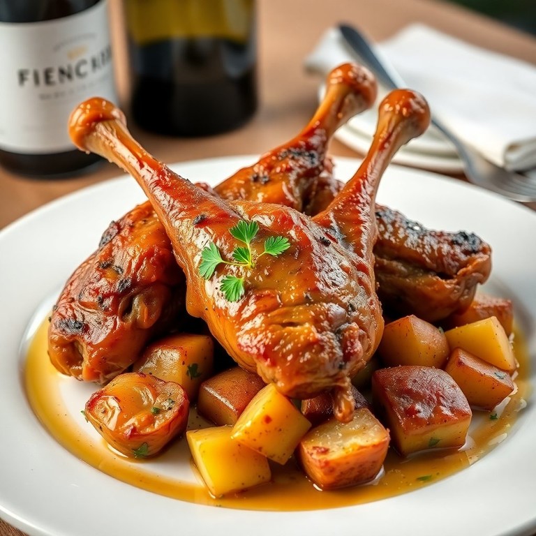 Duck Confit with Garlic Potatoes