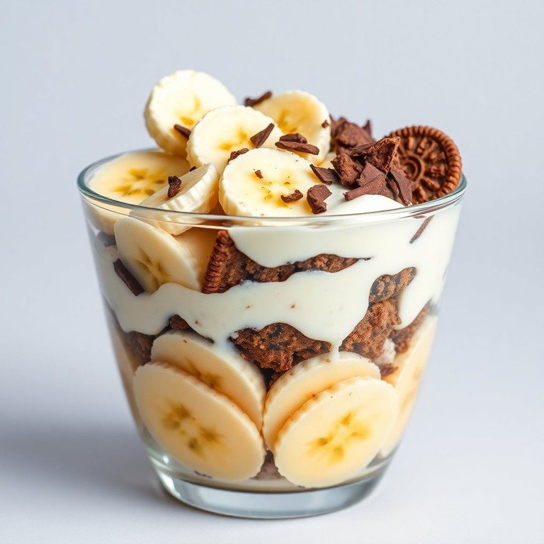 Sobremesa de Banana com Camadas Crocantes