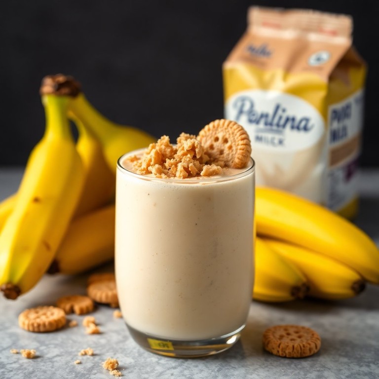Batida de Banana e Biscoitos
