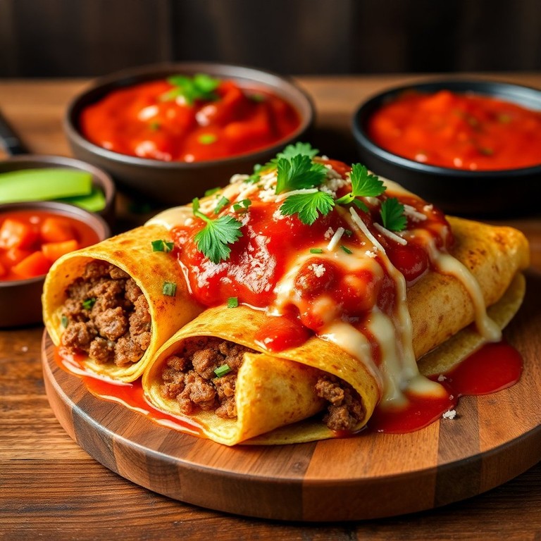 Panquecas de Carne Moída ao Molho de Tomate