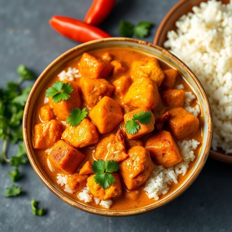 Curry Doux de Chou-Fleur et Patate Douce avec Épices Tandoori