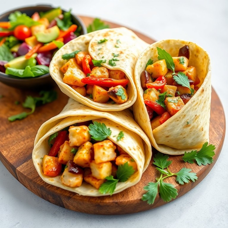 Pesto Kipfilet Wraps met Roerbakgroenten