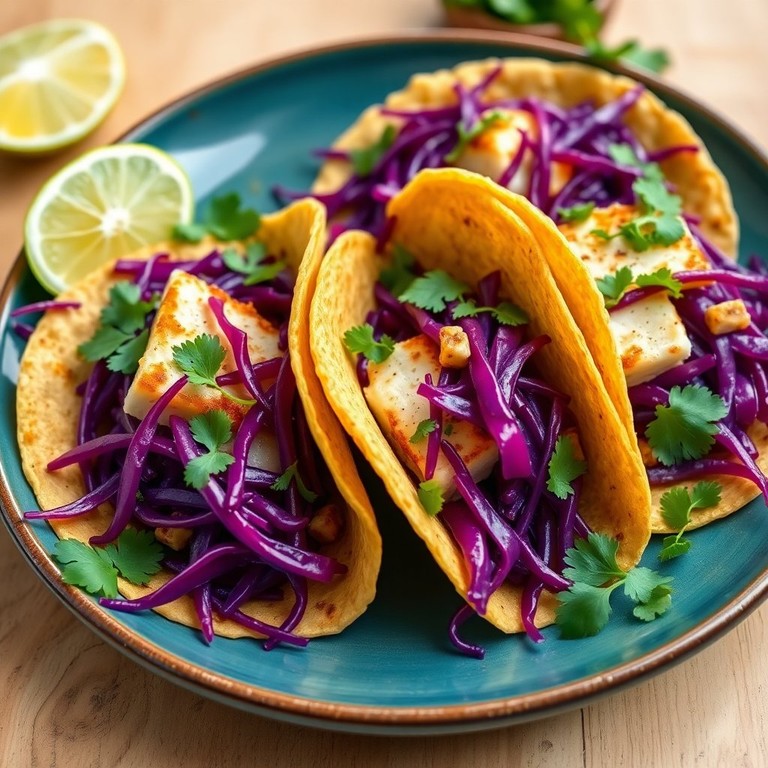 Tacos de Lombarda y Bacalao al Horno