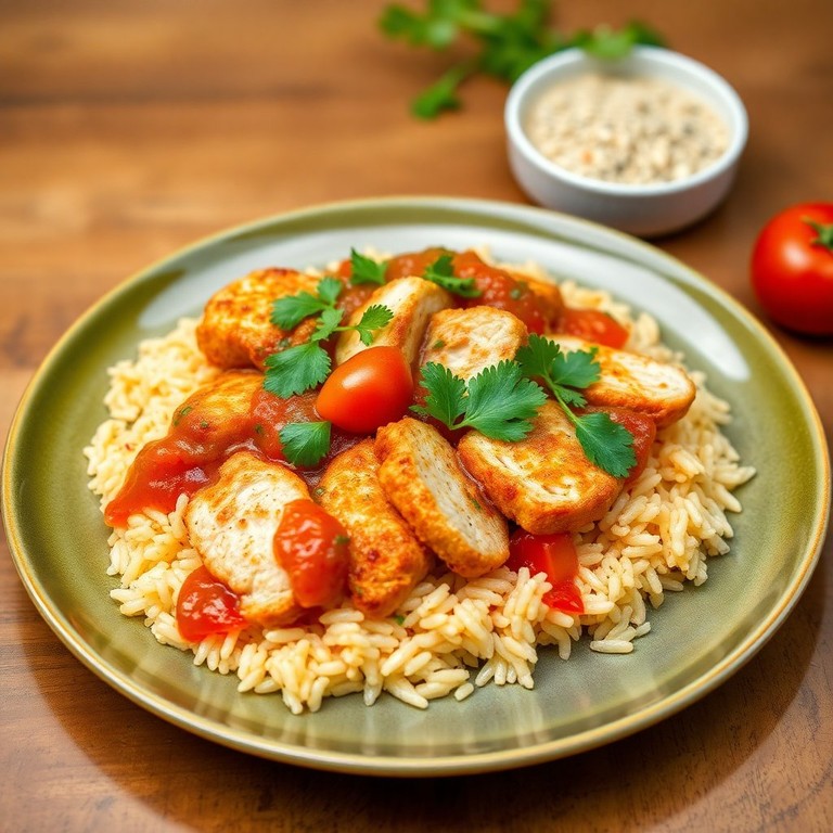 Arroz con Pollo a la Salsa de Tomate
