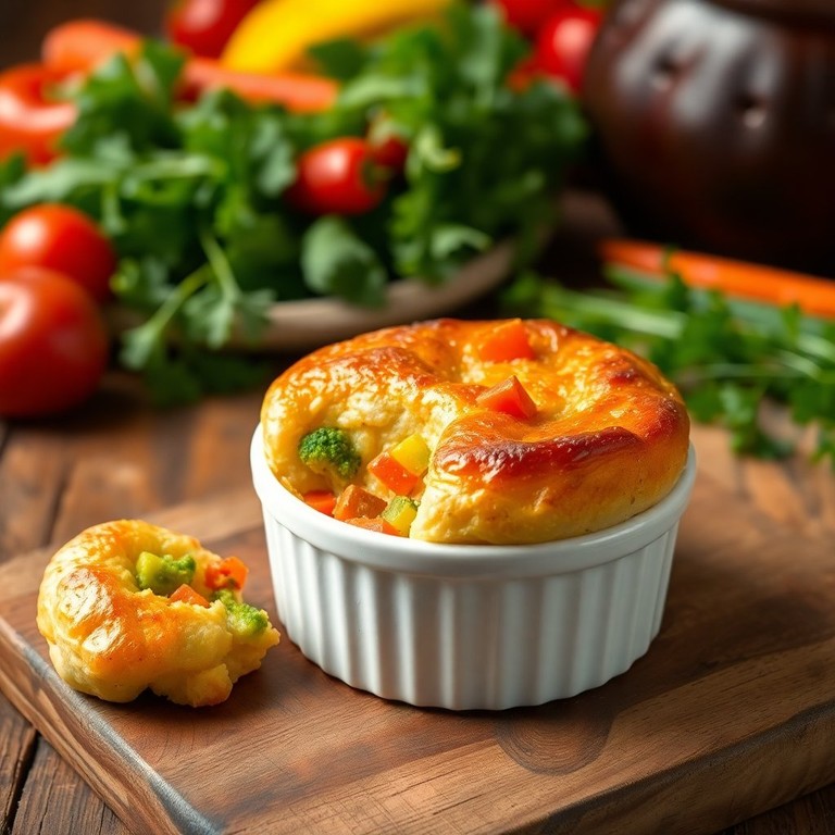 Kartoffel-Soufflé mit Gemüsefüllung