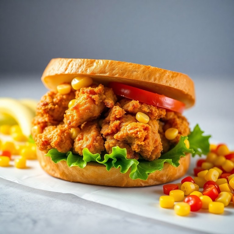 Sándwich de Pollo a la Mostaza y Maíz