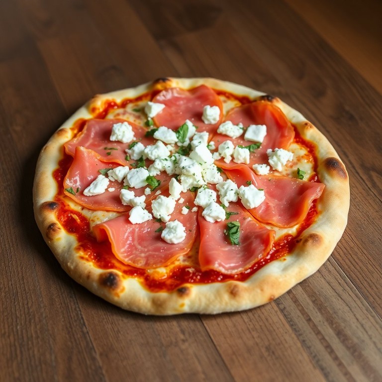 Pizza au Jambon et Fromage de Chèvre