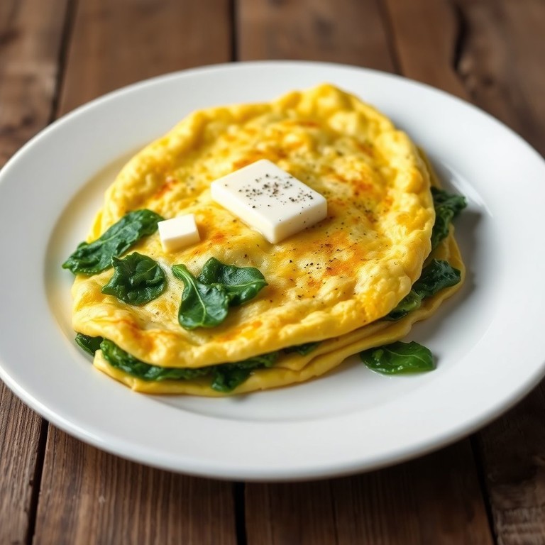 Omelete de Espinafre e Queijo Brie