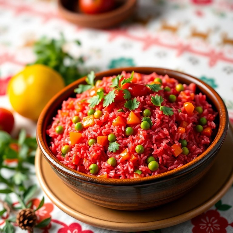 Arroz Navideño al Estilo Mexicano