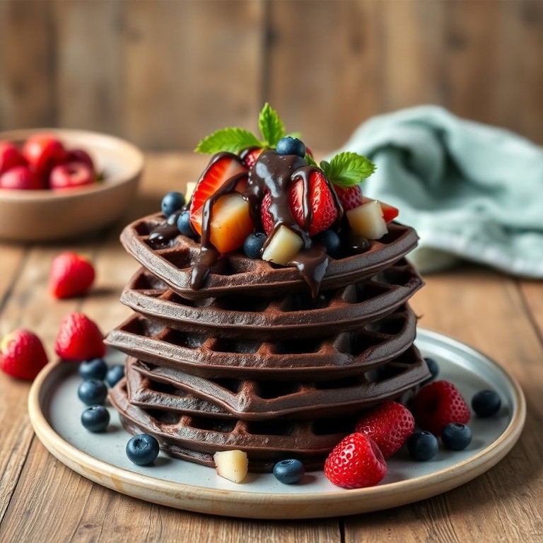 Gaufres Saines au Chocolat Noir