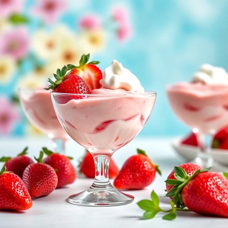 Mousse de Morango com Iogurte Grego