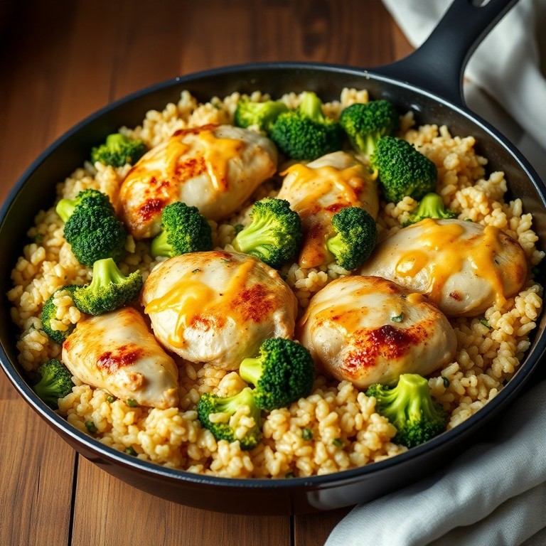 One-Pan Chicken and Broccoli Rice Bake