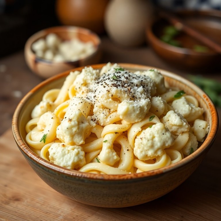 Macarrão Cremoso Rápido com Couve-flor e Catupiry