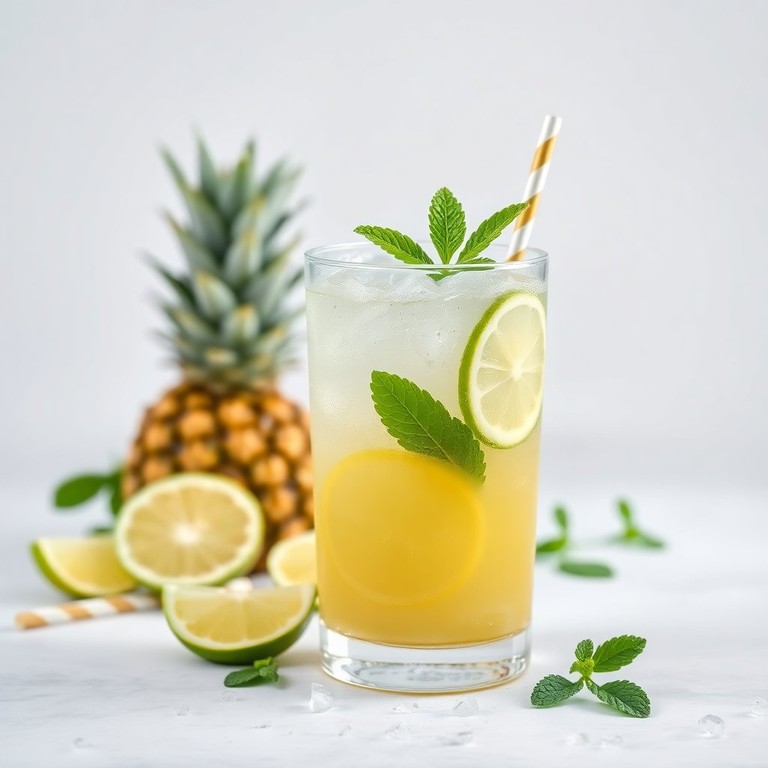 Pineapple Mint Ginger Cooler Mocktail