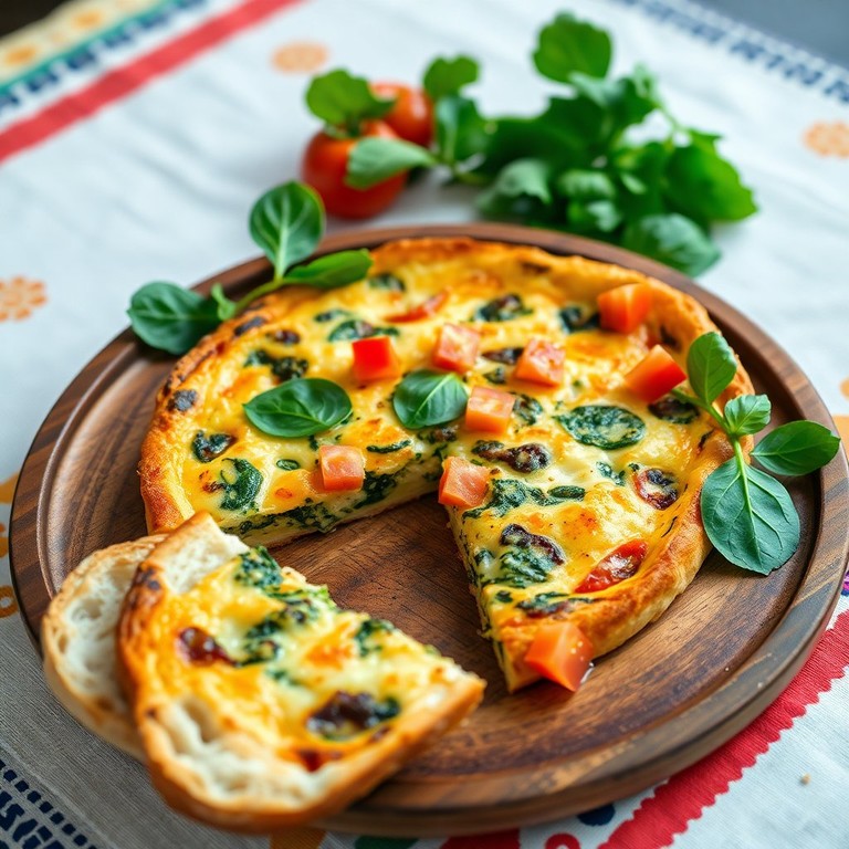 Tortilla de Espinacas y Tomate