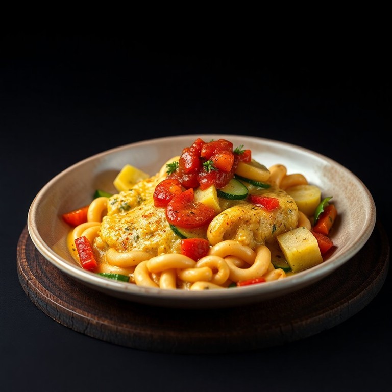 Esparguete com Molho Cremoso de Alho Francês e Courgette