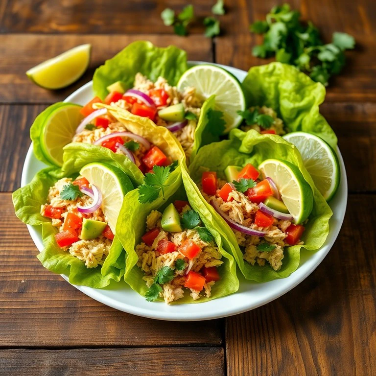 Tacos de Pollo con Base de Lechuga - Mr. Cook