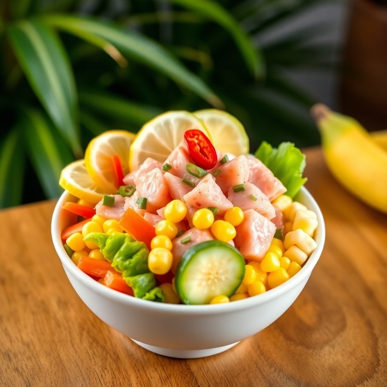 Poke Bowl Tropical de Atún con Aguacate y Limón
