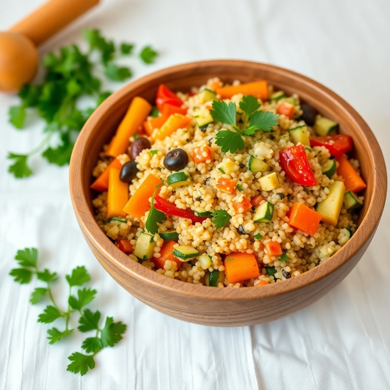 Quinoa com Legumes ao Vapor e Molho de Limão