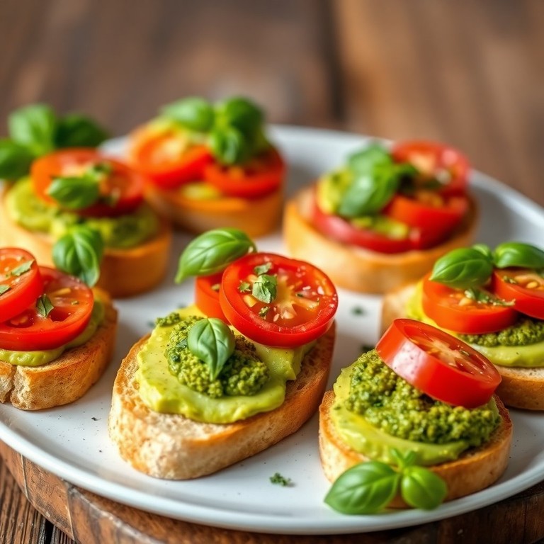 Tartines d'Avocat et Tomate au Pesto