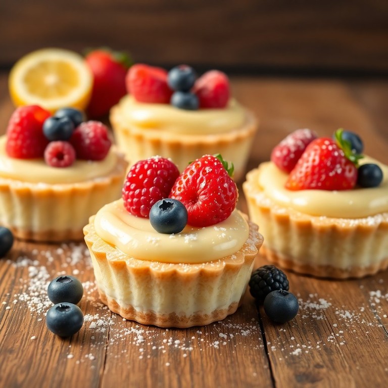 Лимонные корзиночки с ягодами