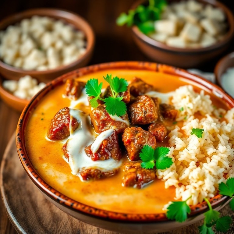 Rindfleischcurry mit Kokosmilch und exotischen Gewürzen