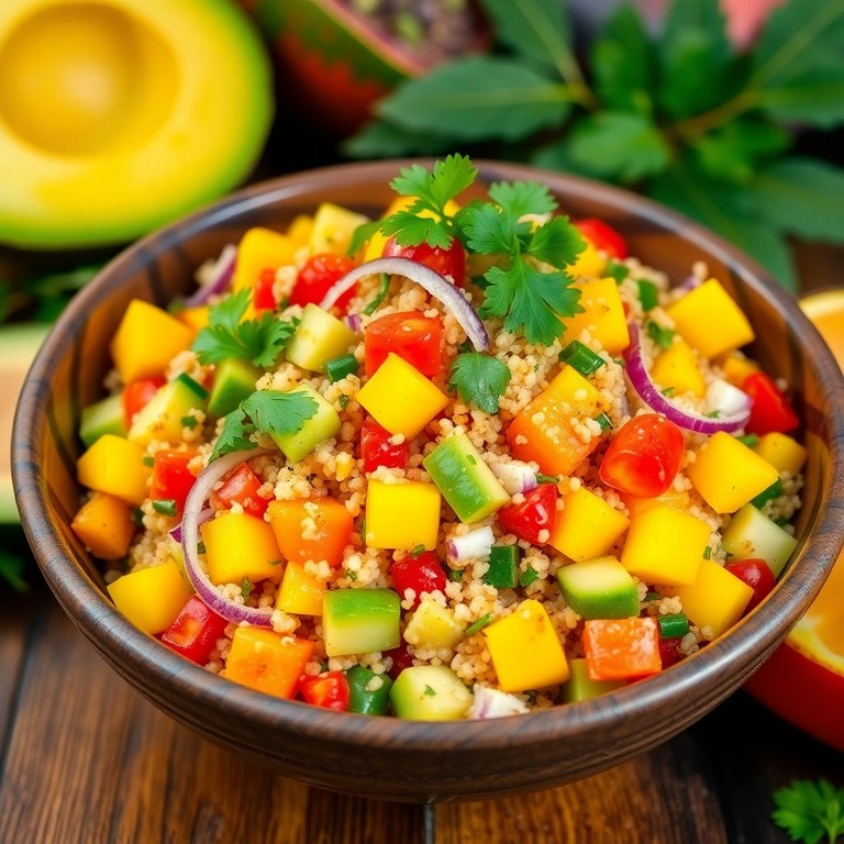 Ensalada Fresca de Quinoa y Mango