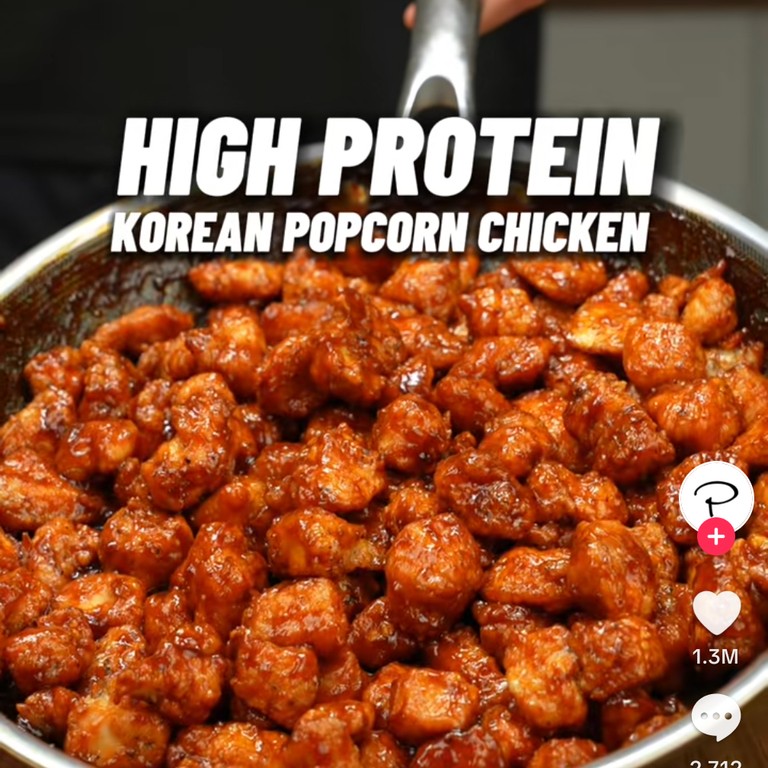 High Protein Crispy Korean Popcorn Chicken!