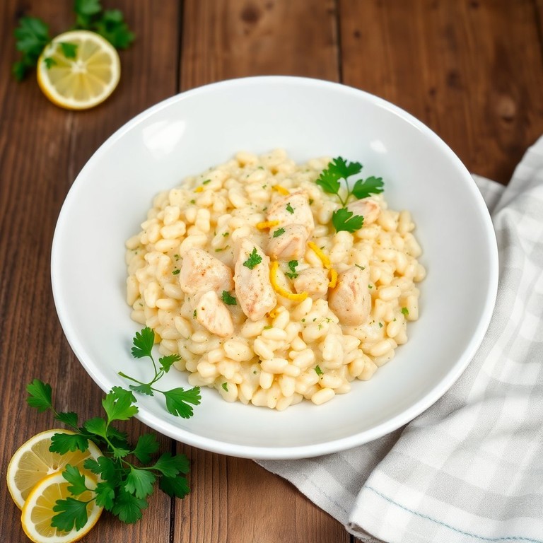 Risoto Cremoso de Frango e Limão
