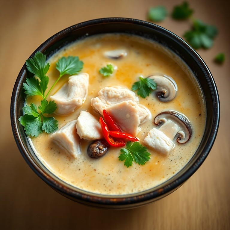 Authentische Tom Kha Kai Suppe