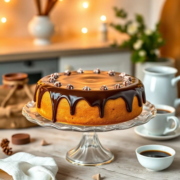 Eierlikör Traumkuchen mit zarter Schokoladenglasur