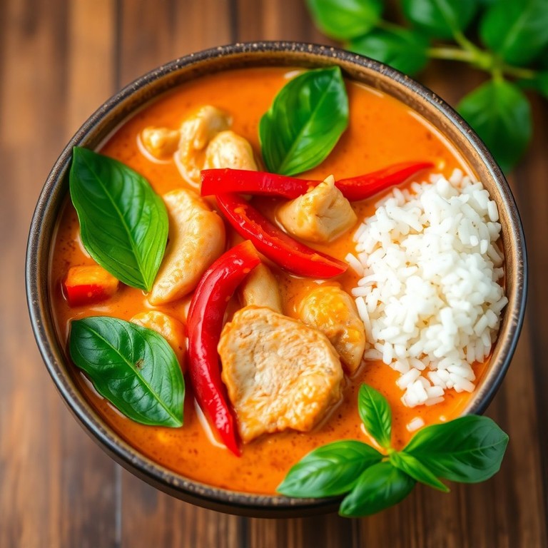 Scharfes Panaeng-Curry mit Hähnchen