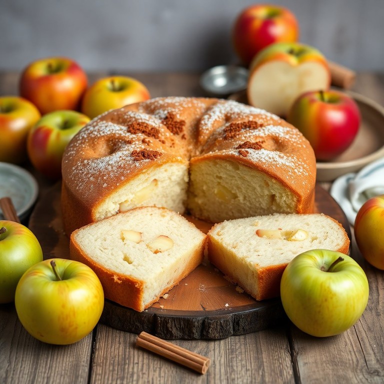 Bolo de Maçã e Clara de Ovo