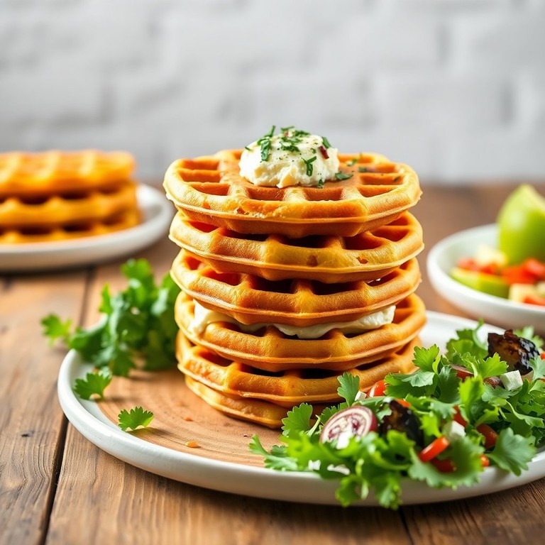 Gauffres Salées au Fromage de Chèvre