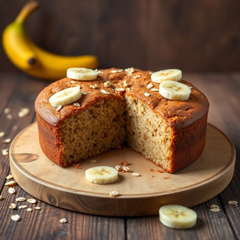 Bolo de Aveia com Banana, Fubá e Óleo Sem Açúcar