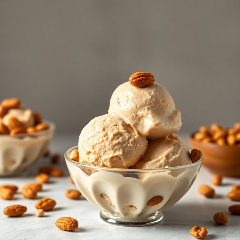 Gelado de Amendoim com Creme de Leite