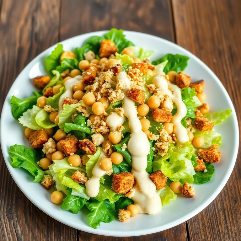 Ensalada César Vegana Fresca y Sabrosa